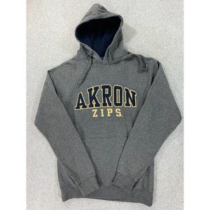 Akron Zips OVB Stitched Logo Hoodie Sweatshirt (Men's Small)‎ Gray